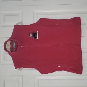 Tri Mountain Fleece Snowman Vest Embroidered Pockets